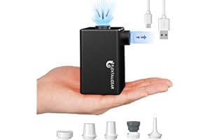 FLEXTAILGEAR Max Pump Plus Pompe à air électrique portable avec batterie de 3600 mAh, rechargeable par USB pour gonfler, évacuer l'air pour le camping, la piscine, le lit d'air, le matelas pneumatique