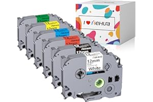 ‎HEHUA Hehua 12mm Kompatible für Brother Tze-231 Tze-431 Tze-531 Tze-631 Tze-731 Tze-335, Tze tape 12mm 0,47 Schriftband für P-touch H105 pt-1000 pt-d400 1010 h100r h101gb h101c h101gb h100lb d200 h107b