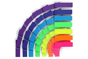 DERDOUT Sticky Notes,980 Pcs Sticky Notes Flags, Page Markers, Mini File Tabs, Book Markers, Bright Colors Page Index Stickers, Writeable Labels for Page Marking, with a Storage Bag (7 Colours)