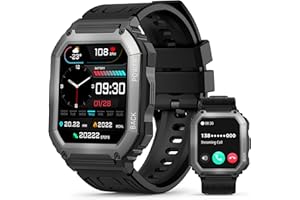 AOUQEE Reloj Inteligente Hombre Mujer con Llamadas,1.8" Smartwatch Hombre Mujer IP68 Reloj Deportivo Hombre con 100 Modos Deportivos, Pulsómetro/Monitor de Sueño/Podómetro para Android iOS