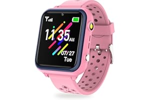 Jwatch Kids Smart Watch Phone Sos with 10 Stories 16 Puzzle Games Stopwatch Alarm Clock Kids Watches Toys for 6 7 8 9 10 11 12 Boys Girls Gift for Birthday Christmas （Pink）…