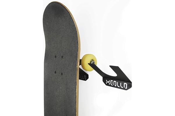 MEOLLO Support Mural pour Skateboard et Longboard (100% Acier)