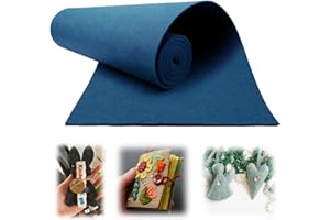 Mbsomnus Rouleau Feutrine 3 mm x30 cm x300 cm Feutrine Rouleau Polyester Feutrine Bleu Feutrine Epaisse Utilisé pour Sets de Table Sacs de Rangement DIY Artisanat Patchwork Porte-Clés
