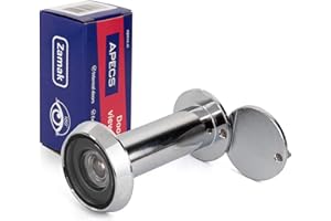 APECS Türspion mit Sichtschutz für Tür 50-90mm Bohrloch - Ø16mm Farbe chrom Türspionabdeckung Modell 6016/50-90-CR