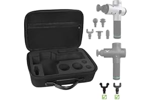 TAESSV Funda de Transporte para Hyperice Hypervolt/Hypervolt Plus 5 Ranuras de fijación, Bolsa de Almacenamiento portátil, Impermeable, antigolpes, Carcasa rígida para Dispositivo de Masaje Hypervolt (Solo