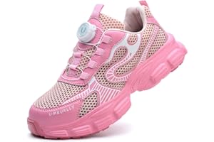 SDEQA Sicherheitsschuhe Damen S3 Arbeitsschuhe mit Stahlkappe Trends Drehknopf Atmungsaktiv rutschfeste Anti-Smash und Anti-Punktur Sportlich Safety Shoes