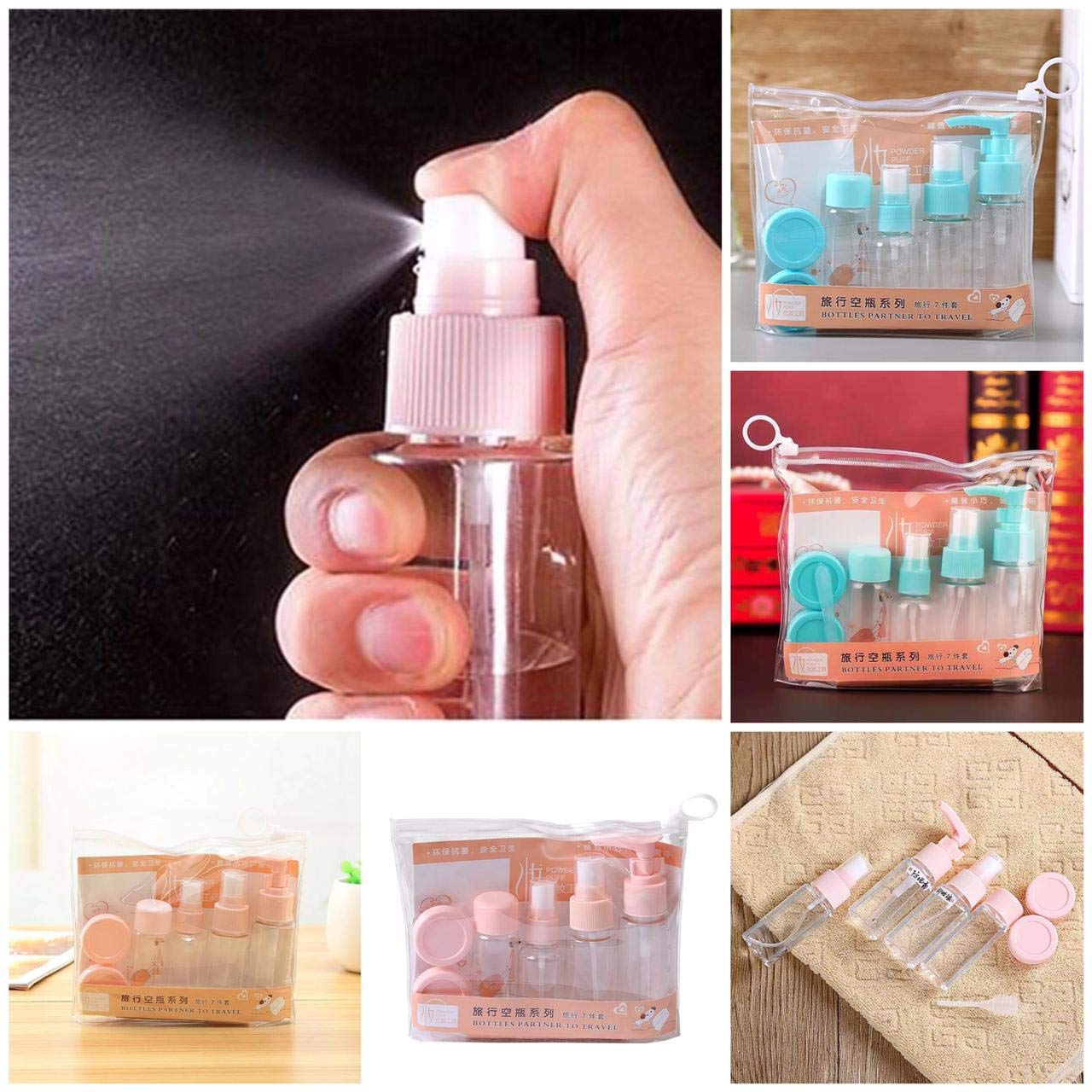 MAX HOME� Plastic Portable Travel Cosmetics Bottles Plastic Pressing Spray Bottle for Makeup, Cosmetic, Toiletries Liquid Containers Bottles - Image 4