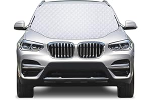 Karvipark Car Windscreen Cover, SUV Magnetic Windshield Cover, Snow UV Ice Protection Front Window Cover, Sunshade Snow Cover Frost Guard for Cars SUVs and Trucks