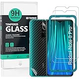 IBYWIND 2Pezzi Vetro Temperato Protettivo per Redmi Note 8 PRO, con Vetro Temperato per la Fotocamera,Skin in Stile Fibra di 