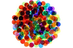 NUOBESTY 300 Stück Runde Bunte Spielchips Aus Kunststoff 1.9 cm Durchmesser Ideal Für Bingo Mahjong Und Poker Zubehör