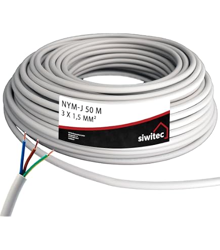 20m NYM-J 5x2,5 Mm² Mantelleitung – Feuchtraumkabel, Kupfer, Für Elektroinstallation, Made In Germany