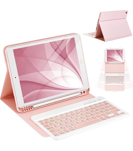 Coque de clavier magique rétroéclairée rotative à 360° pour iPad Air 11 2024 M2 (Or rose