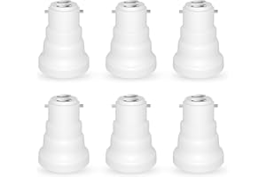 AcornSolution B22 to E27 Socket Adapter, Bayonet to Screw Converter, BC to ES Adopter, Max Wattage 200W, 0~250V, 165 Degree Heat Resistant (6 Pack)