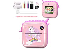 DuoDuoSnap Appareil Photo Enfant Instantanée, 59GB Caméras Vidéo Numériques, 1080P Appareil Photo pour Enfants avec 16X Zoom, Cadeaux Jouets pour 6 8 7 9 10 11 12 Ans Filles Garçons