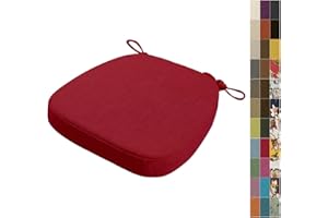 Lsjoaw 1 pezzo cuscini per sedie da cucina antiscivolo con laccetti memory foam Cuscini Sedia 40X38X33X5cm Cuscini di Seduta cuscino per sedia da pranzo,Color#22 Red