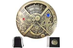 WILLMOVE Ruletka Dice od Unique Dice 7 w 1 obrotowa kostka DND Spinner metal D20 odgrywanie ról lochów i smoków (antyczny mosiądz)