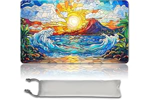 MTG Spielmatte - 60cm x 35cm, Originalkunst, rutschfeste TCG Spielmatte mit Gummiboden und genähten Kanten, Commander TCG Rollbar & Faltbare Kartenmatte (No Zone,mtg49-2)