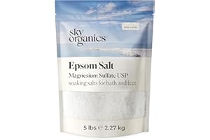 Sky Organics Sale di Epsom per immergere il corpo, lenirlo e rinfrescarlo, 2,26 kg