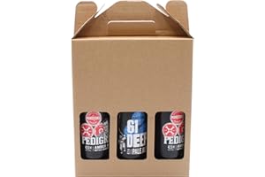 SelfHold 330ml Or 500ml Beer, Ale, Cider Bottle Carrier Gift Box (215 x 70 x 260mm) Cardboard Holder Home Brew - 3 Display Windows | Ideal for Home Brew, Gifts, Parties, and Occasions (10)