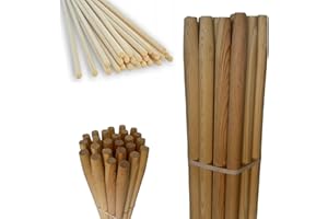 All4All Besenstiel 150cm - Holzstiel - Gerätestiel - Spatenstiel - Ersatz - Spaten - Stiel aus Buch - Ersatzstiel - Gartengeräte - Buchenholz - Spatenstiel(10 Stück)