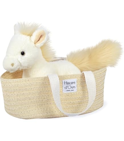 Depesche Miss Melody Peluche Cavallo Bianco Con Treccia Rosa E Blu - 20 Cm - Morbido E Coccoloso