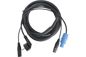 Pronomic Stage EUPPD-2,5 Hybridkabel Schuko/Powercon kompatibel + DMX 3-polig, 2,5m (ideal zur Verkabelung von Lichteffekten & Bühnenbeleuchtung)