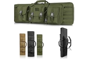 SJASD Gewehrtasche,waffentasche abschließbar 2 langwaffen,Lange Jagdtasche,Double Rifle mit Pouches Compartments,Tragbare Waffentasche Wasserdichter Funktion,Eva-schwammschutz