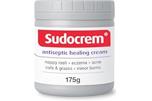 Sudocrem® Antiseptic Healing Cream, Zinc Oxide Cream for Nappy Rash, Eczema, Acne, and Minor Burns, 175g (Pack of 1)