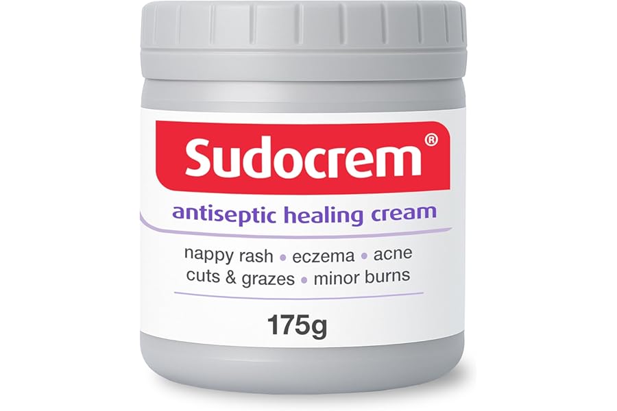 Sudocrem® Antiseptic Healing Cream, Zinc Oxide Cream for Nappy Rash, Eczema, Acne, and Minor Burns, 175g (Pack of 1)