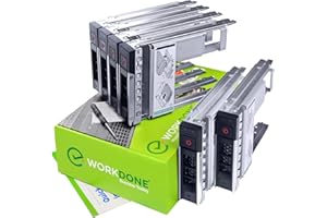 ‎WORKDONE WORKDONE 6er-Pack - 3,5"-Festplatten-Caddy m. 2,5"-Festplattenadapter - Kompatibel für Dell PowerEdge Server 14.-15. Gen.- Handbuch - Aufkleber - Schraubendreher - Starke Schrauben