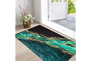 Decorator HOME Designer Teppich Fancy V für Wohnzimmer – Waschbar & rutschfest 80x160 cm - Fußbodenheizung geeignet - Polyester Grün Vielseitig & Pflegeleicht