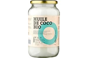 Huile de coco Bio CocoNativo 1000ml (1L) - Huile Coco - Coconut Oil - Extra Vierge et non Raffinée, Pure et 100% Bio - Idéale Pour Les Cheveux, Le Corps et Comme Aliment