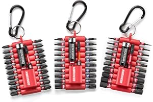 Geinxurn 66 Stück Mischen Schlagfester Schrauberbitsatz (PH/PZ/TX/Hex) 25mm/50mm 1/4" Sechskantschaft Magnetische S2 Stahl Schraubendreher Bit Set mit Bit-Halter und Aufbewahrungsbox