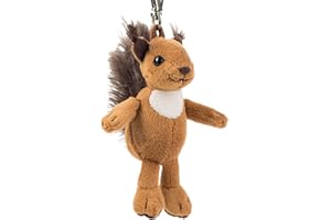Schaffer Knuddel mich! 250 Anhänger Eichhörnchen Luzy Plush Squirrel, Brown/White, 11 cm