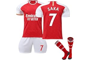 Generisch Arsenal Trikot 2023/2024 Fußball Trikots Shorts Socken Set für Kinder/Erwachsene, Hause/Auswärts Saka Trikot, Arsenal Fussball Jersey Trainingsanzug Herren Jungen
