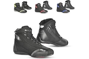 MAXIMO-MOTO Motorbike Boots, Motorcycle Boots Racing and Touring Short Ankle Shoes, Motorcycle Shoes, Motorbike Shoes