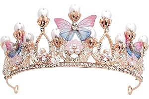 HOLLYLIFE Tiara Corona de Cristal con Diadema de mujer Diamantes de imitación para Corona Nupcial Proms de Boda Desfiles Princesas Fiesta de Navidad de cumpleaños Regalo para niñas de 2 a 16 años…