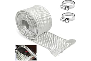HENGRONGSHEN Abgasschlauch Hitzeschutzschlauch 25mm für Stromerzeuger, 100CM Hitzeschutzband für Abgasrohr Standheizung Isolierung Schlauch High TEMP Fiberglass Sleeving für Heizungen Air-Klimaanlage (1m)