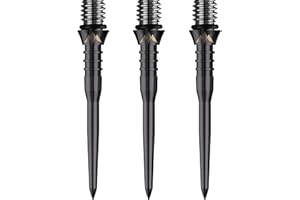 MISSION DARTS Mission Titan Pro Titanium Conversion Dart Points - Soft to Steel (Black - Grooved, 30mm)