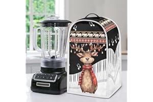 Psesaysky Niedliche Hirsch-Weihnachtsmixer-Abdeckung, Staubschutz, Küchenständer-Mischer-Abdeckung, Weihnachtsdekoration, kleine Geräteabdeckungen für Küchentheke