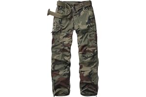 yeyity Pantalon cargo pour femme - Pantalon de randonnée - Pantalon d'extérieur en coton - Pantalon de travail - Coupe décontractée - Pantalon de trekking - Pantalon militaire - Streetwear