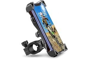 FALLCON F Soporte Movil Bicicleta,Soporte Movil Moto, 360° Rotación, Anti Vibración Motocicleta Montaña Compatible con iPhone 11 Pro MAX/XS MAX/XR, Samsung S20 y Otros 4.5-7.0" Móvil