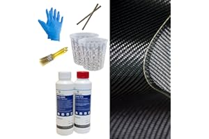 DD Composite Carbon Komplett-Set 0,5m² Köper Epoxidharz transparent Carbongewebe Top Qualität einzigartige Optik individuelles Design echte Kohlefaser