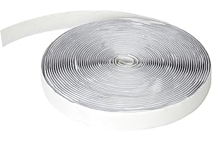 HOOMEE Cinta Adhesiva de gancho con Respaldo Adhesivo para Mosquitera para Puertas 12Mx2 CM (Blanco)