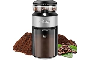 ‎WANCLE Wancle Kaffeemühle mit 28 Mahlgrad-Einstellungen, präzises Mahlen für 2-12 Tassen, leicht zu reinigen, kompakt und platzsparend