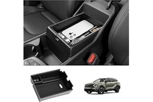 LUWU Compatible with Kia Sportage NQ5 2022-2024 2025 (Electronic Automatic) Centre Console Storage Box Armrest Organiser Tray with Non-Slip Mat Sportage NQ5 Accessories