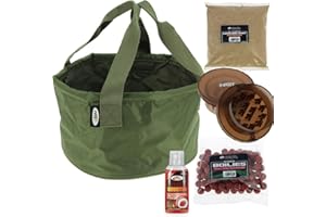 DNA Leisure NGT Carp Fishing Bait Bowl with 50ml Liquid Boilie Grinder Groundbait Tackle Setup