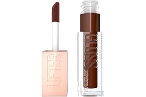 Maybelline New York, Lifter Gloss, Hidratante y Efecto Voluminizador, Cobertura Perfecta, con Ácido Hialurónico, Aplicador XXL para Labios Definidos, Tono Toast 029, 5.4ml
