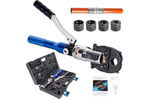 AMZCNC Pinza a pressa professionale (idraulica) con ganasce a pressione, profilo TH 16-20-26-32, per tubi compositi con raccordi del contorno TH, inserti a ganasce TH16, TH20, TH26, TH32 con