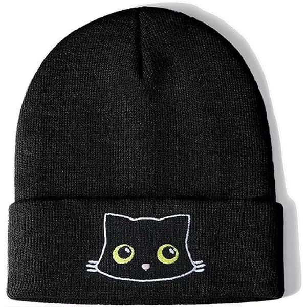 BelleVive Bonnet En Tricot En Forme D'animal - Cadeau Mignon Pour Les Amoureux Des Chats - Bonnet D'hiver Pour Femme Et Fille - Cadeau Pour Les